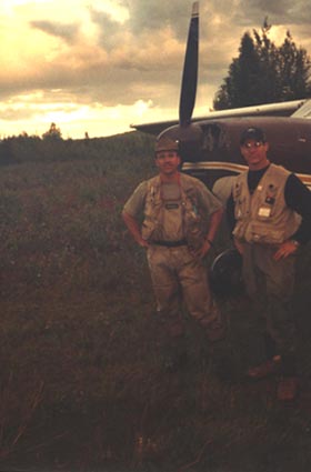 Matt and Ben by Plane