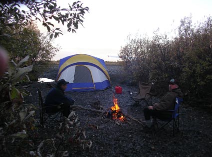 Chris and Kent by the Fire