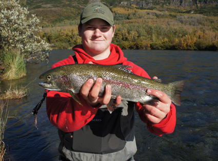 Walker with Rainbow Trout