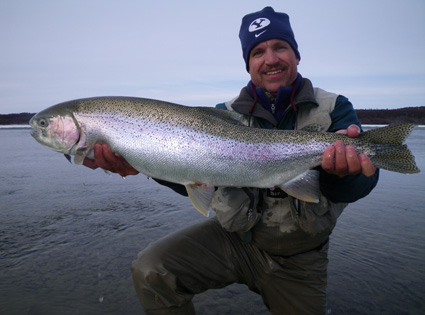 Ben with 30 inch Rainbow Trout