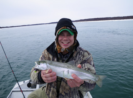 Spencer with Rainbow Trout