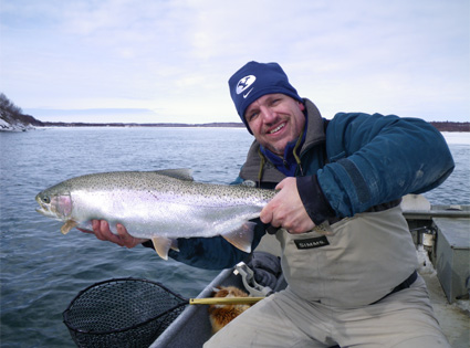 Ben with Hen Rainbow Trout