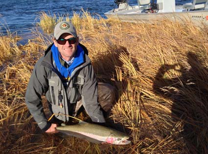 John with BIG Rainbow Trout