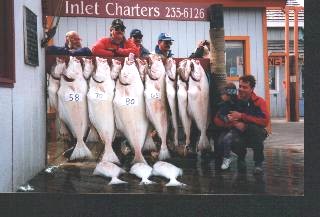 A good day's fishing for a group of six