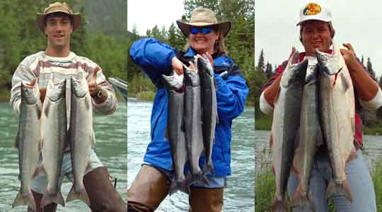 Sport fishing enthusiast with dinner