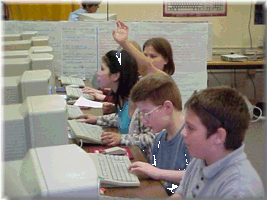 Ben (lower-r) hard at work in computer lab