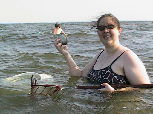 Clamming at Beachwood with Dad