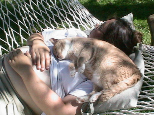 Sheida being loyal with a little friend by the water.