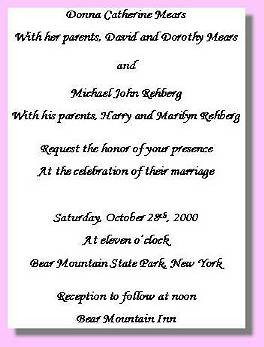 Text of invitation.