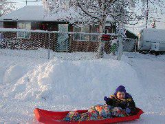 Jamie Sleds at Home