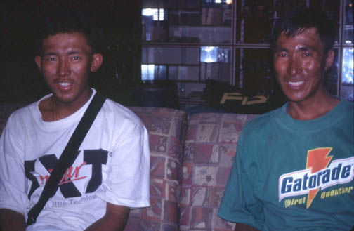 The two Sherpas, Pema and Pasang, who saved Ryszard's life.