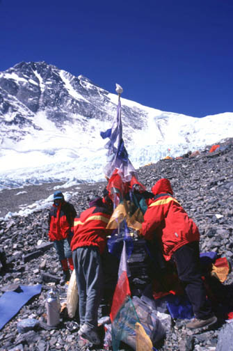 The Puja ceremony where offerings are given to the 