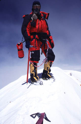 Jacek on the summit of Everest.