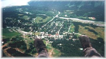 The author's view of home, paragliding over Girdwood, Alaska