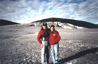 Ken and Sherrie on the Norris Glacier in Juneau