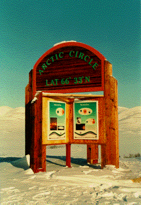 Photo of Arctic Circle monument