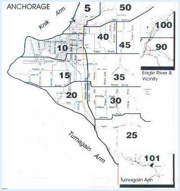 Anchorage, Alaska Area Map